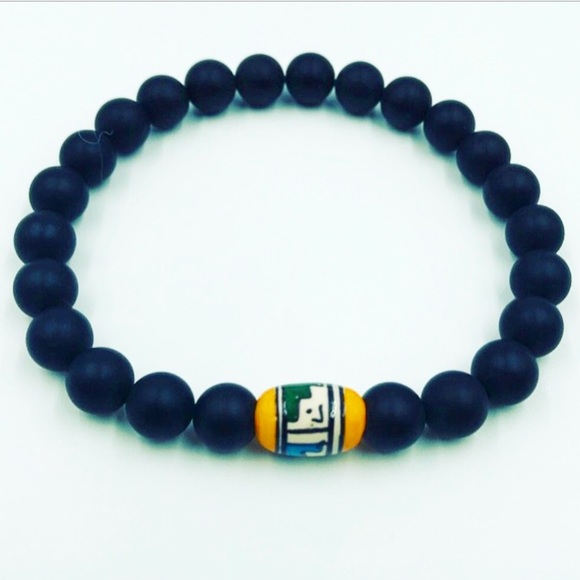 🔴SALE Men or women matte onyx & ceramic bracelet - Picture 10 of 11